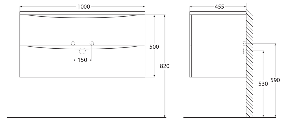 Мебель для ванной комнаты подвесная BelBagno ACQUA-1000-2C-SO-BL 100 см Bianco Lucido