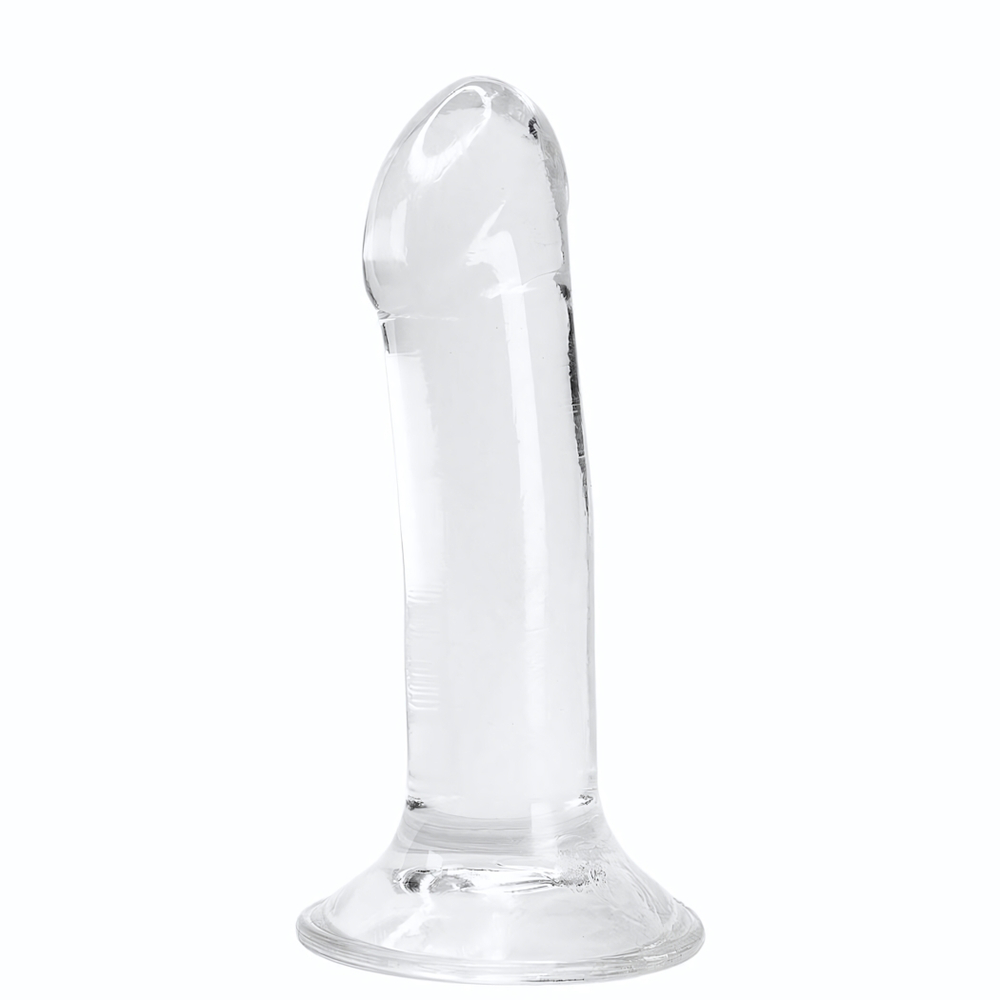 Прозрачный фаллоимитатор на присоске Valiant Jelly Dildo - 18 см. (Цвет: прозрачный)