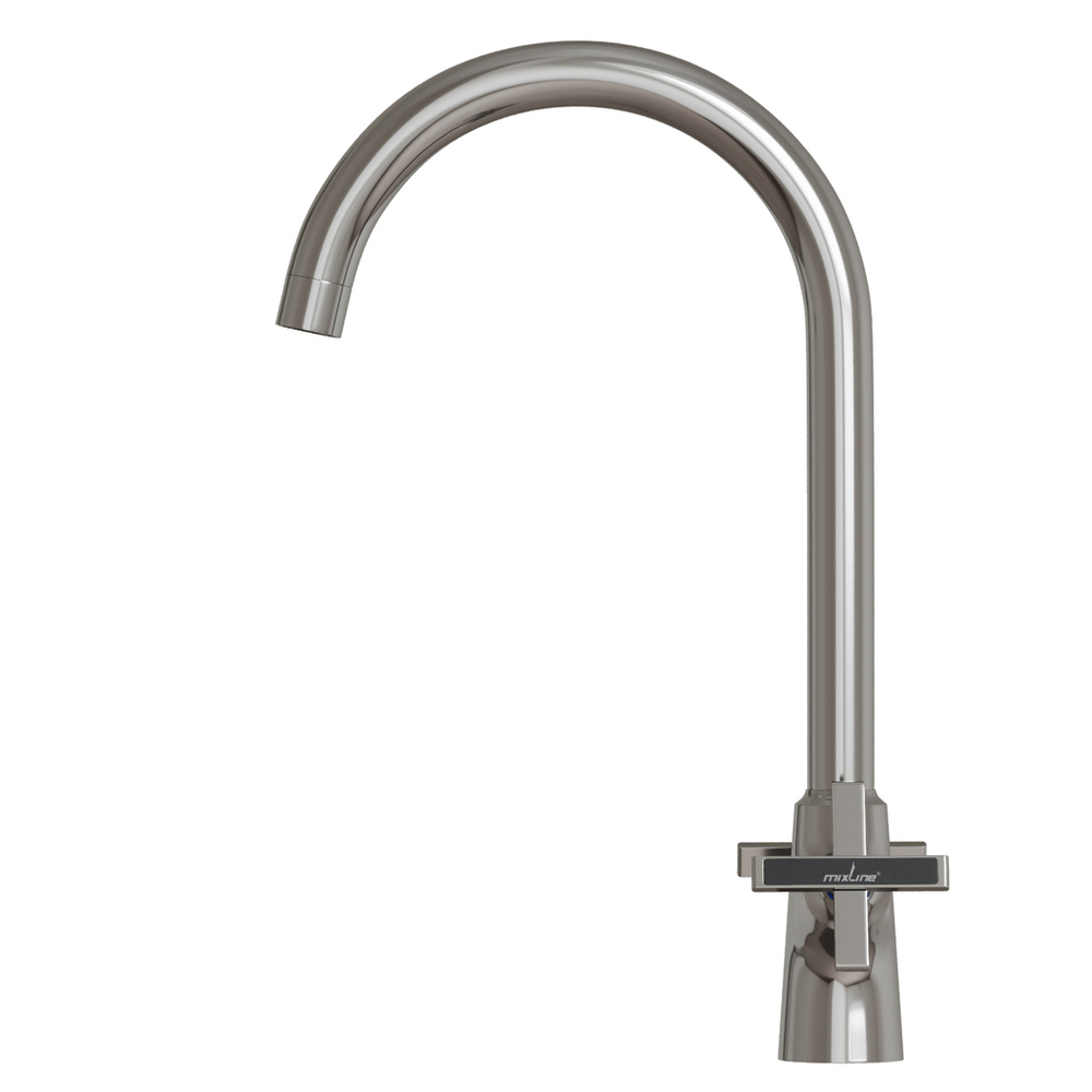 Смеситель для кухни 1/2 кер. MIXLINE МЛ37-032(ML37-032) "Кросс" высокий излив