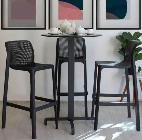 Барный стул Net Stool 75 см, антрацит