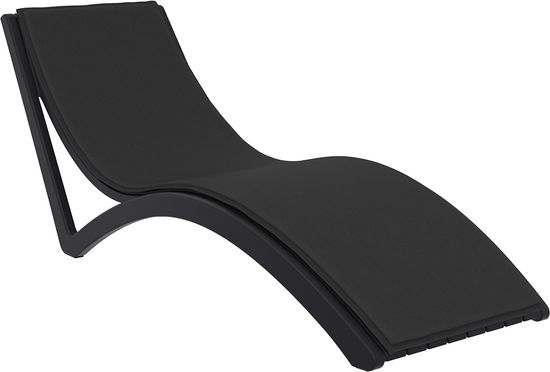 Матрас для шезлонга Slim черный