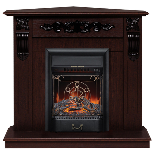 Каминокомплект Real Flame Dominica Corner DN с очагом Majestic Lux Black (угловой) (без пульта)
