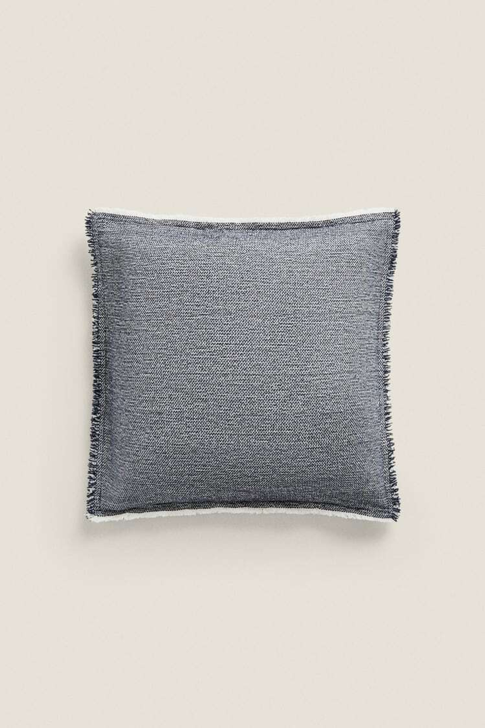 ZARA HOME ЧЕХОЛ ДЛЯ ДЕКОРАТИВНОЙ ПОДУШКИ ИЗ СИНЕЛИ, СИНИЙ