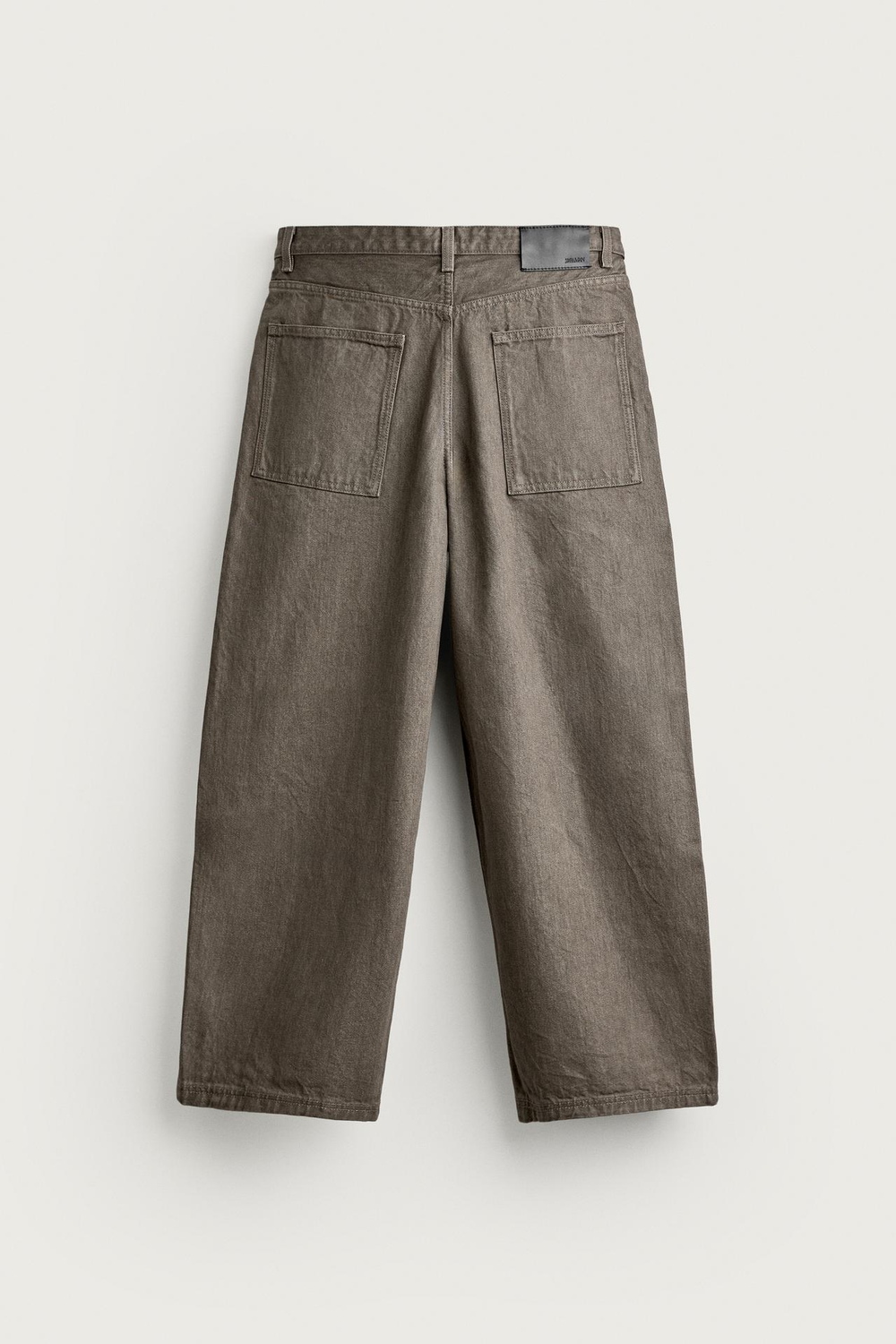 ZARA БРЮКИ WIDE FIT, ХАКИ