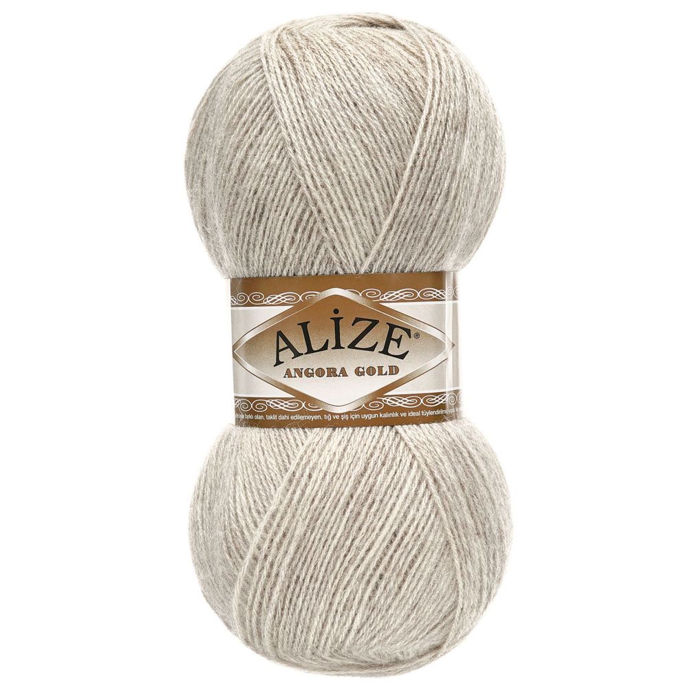 Пряжа Alize (Ализе) Angora Gold / уп.5 мот. по 100 г, 550м, 152 бежевый меланж A