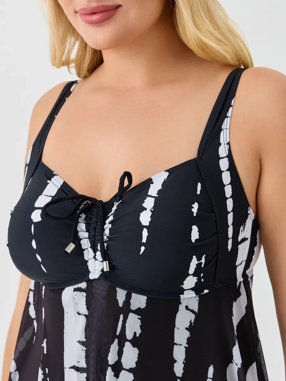 Купальник-платье слитный большой размер