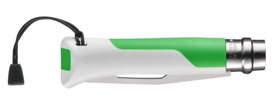 Складной нож Opinel №8 Fluo Green, зеленый, 002319 c клинком из стали Sandvik™ 12С27, рукоять Полиформальдегид POM (пластик)