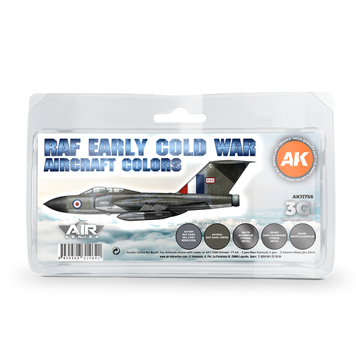 Набор красок AK interactive Early Cold War RAF Aircraft Colors Set 3G, 5 красок