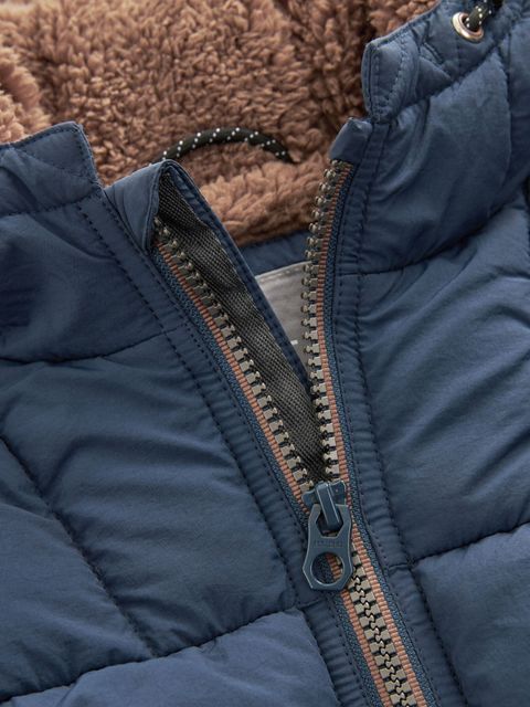 Куртка утепленная с капюшоном для мальчика Next Q53-238, Темно-синий