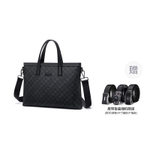 GOLF PVC 15 Inch Laptop Bag, Commute Travel Handbag, Briefcase Large Men"s Black