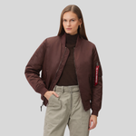 Бомбер Alpha Industries MA-1 W Cocoa (Бордово-коричневый)