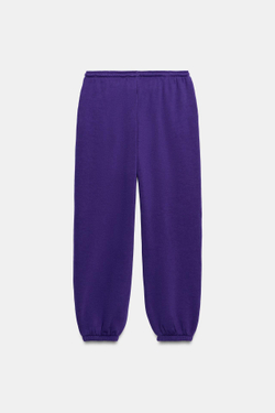 ZARA БРЮКИ-ДЖОГГЕРЫ ИЗ МЯГКОЙ ТКАНИ, МОРСКОЙ СИНИЙ