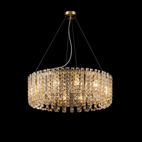 Люстра подвесная NewRgy NW082-ф800*H280(1200) BRONZE, 12×40 Вт, бронзовая