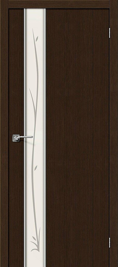 Дверь Глейс-1 Twig / Цвет 3D Wenge / Стекло Twig / Двери Браво