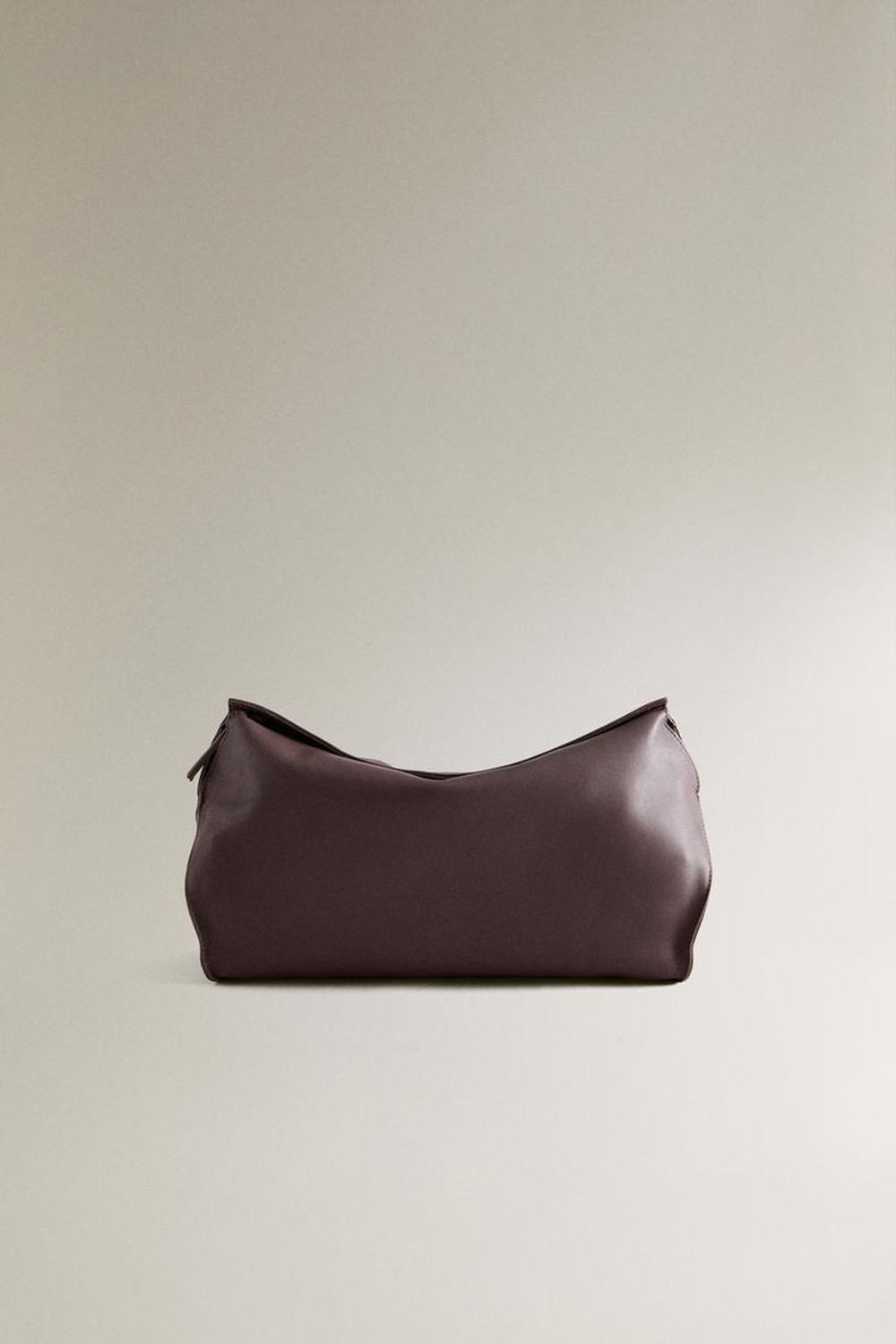 ZARA HOME МИНИМАЛИСТИЧНАЯ КОЖАНАЯ КОСМЕТИЧКА, БУРГУНДИ