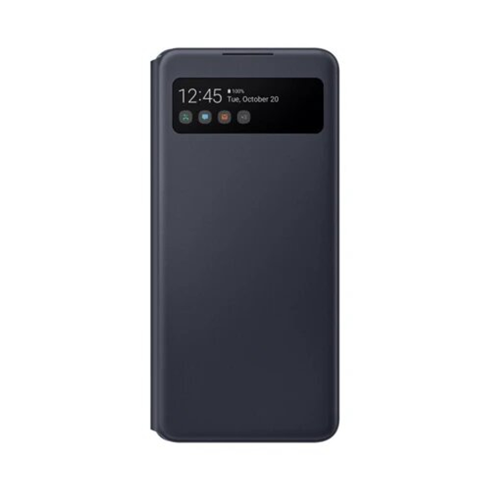 Силиконовый чехол S View Wallet Cover Black для Samsung  Galaxy A42 5G