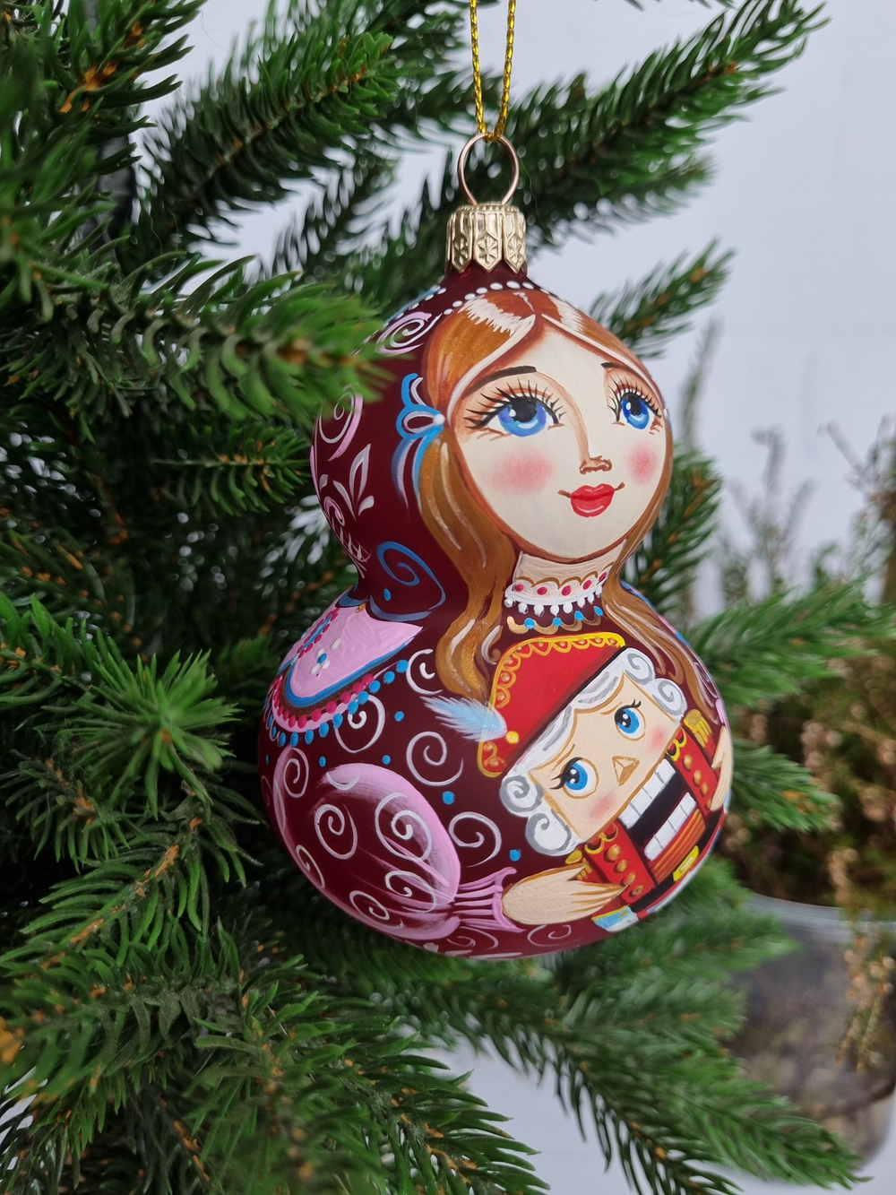 Матрёшка стеклянная Мария