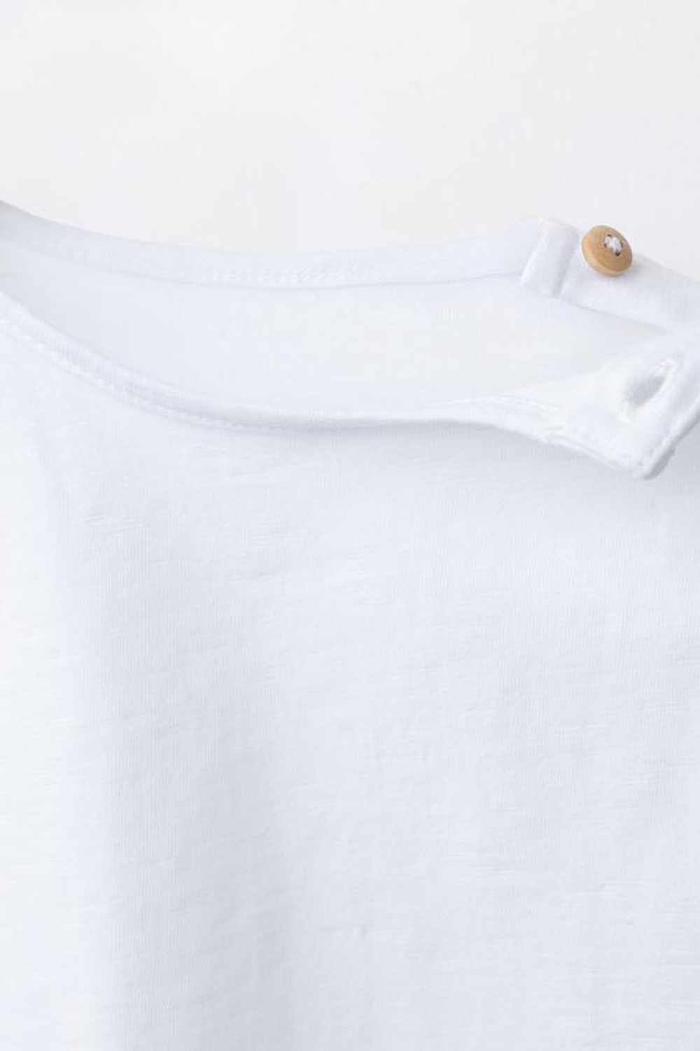 ZARA ОДНОТОННАЯ ФУТБОЛЫКА, БЕЛЫЙ