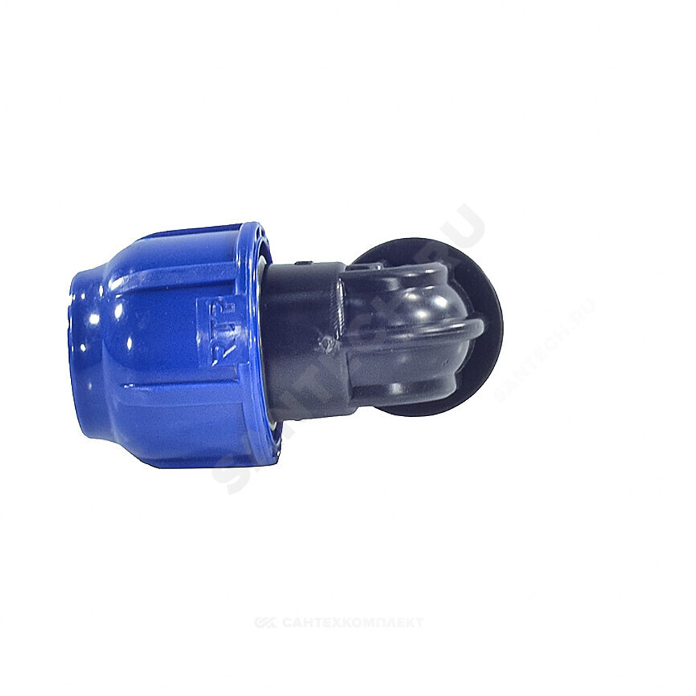 Отвод компрессионный ПЭ Дн 20х1/2"х90гр НР Ру16 RTP (РосТурПласт) 11548