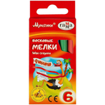 Мелки восковые 6цв. "Мультики" (Гамма)