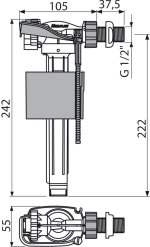 Alcaplast A160-1/2" латунь (залив боковой)