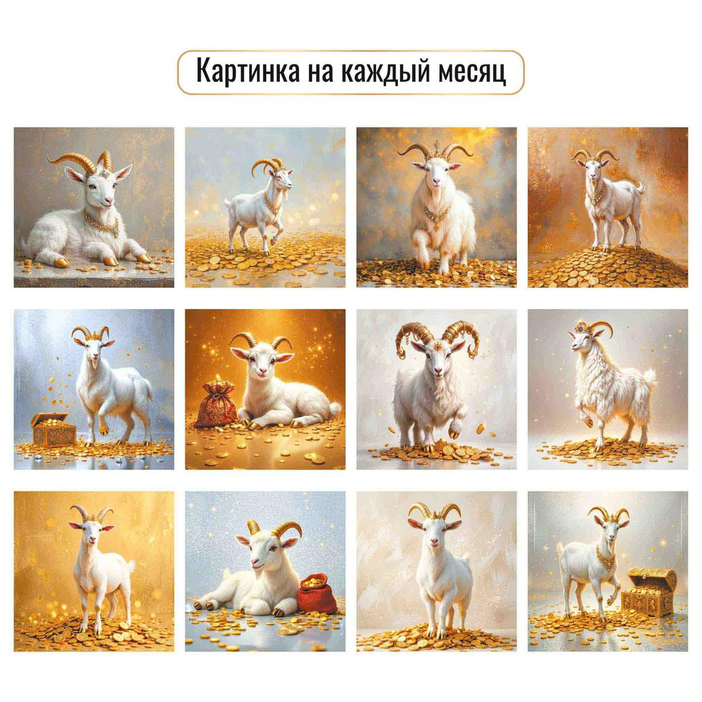 Календарь на скрепке с курсором 230х230 2027 "Символ года" 10282 (Квадра)