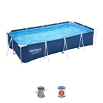 Бассейн каркасный Steel Pro прямоугольный 400*211*81 см + насос-фильтр 1249л/ч (I) Bestway (56424)