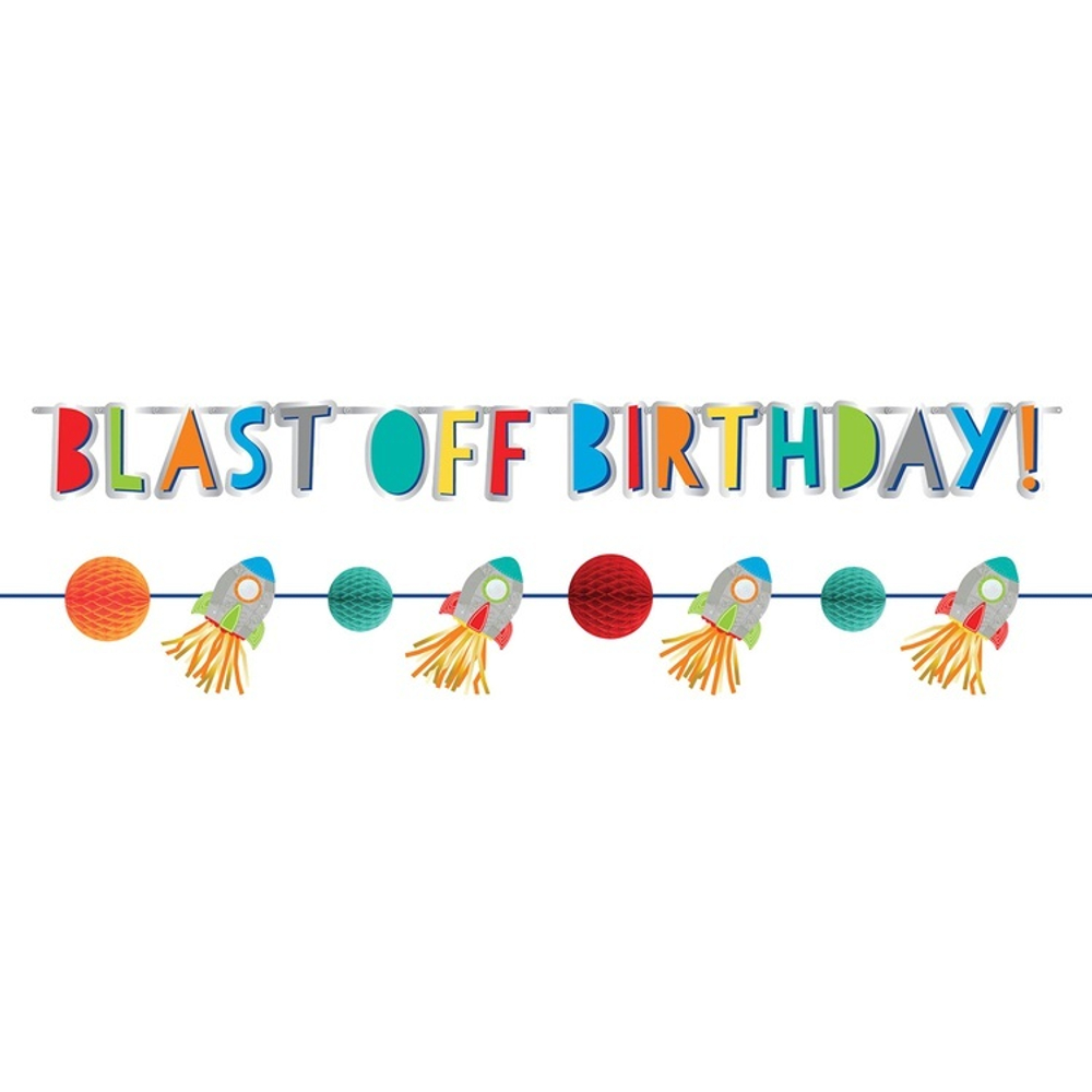 Гирлянда комплект «Blast of birthday. Космос», 170 см, 2шт