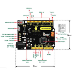 Контроллер ATmega32U4 Leonardo - Keyestudio