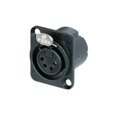 Neutrik NC4FD-LX-BAG панельный разъем XLR female с дополнительной защитой от RF помех, черненый корп