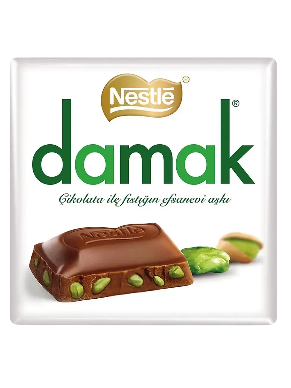 Турецкий молочный шоколад с фисташкой, Damak