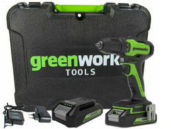 Дрель-шуруповерт аккумуляторная GREENWORKS GD24DD35 24В,35Hm,13мм,без АКБ и ЗУ (3704007)