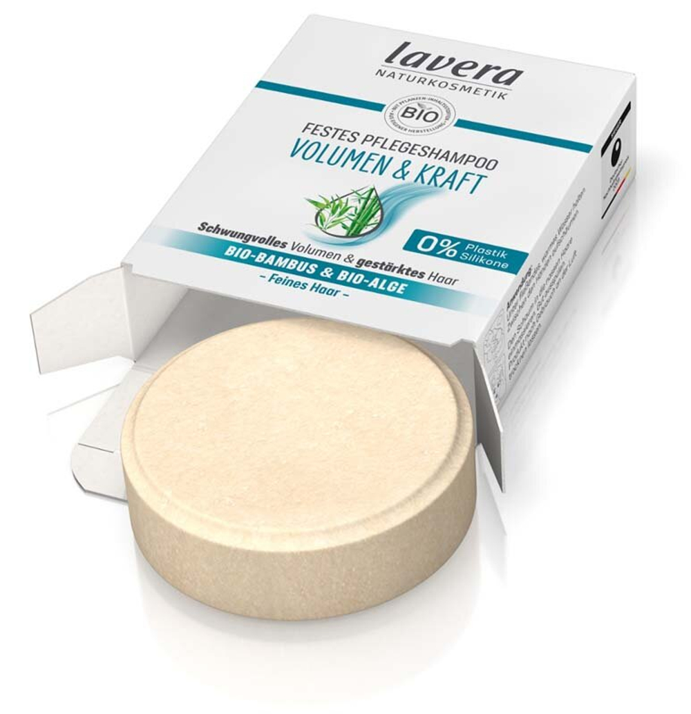 Твердый шампунь Solid Care для придания объема и силы Lavera Naturkosmetik, 50 гр