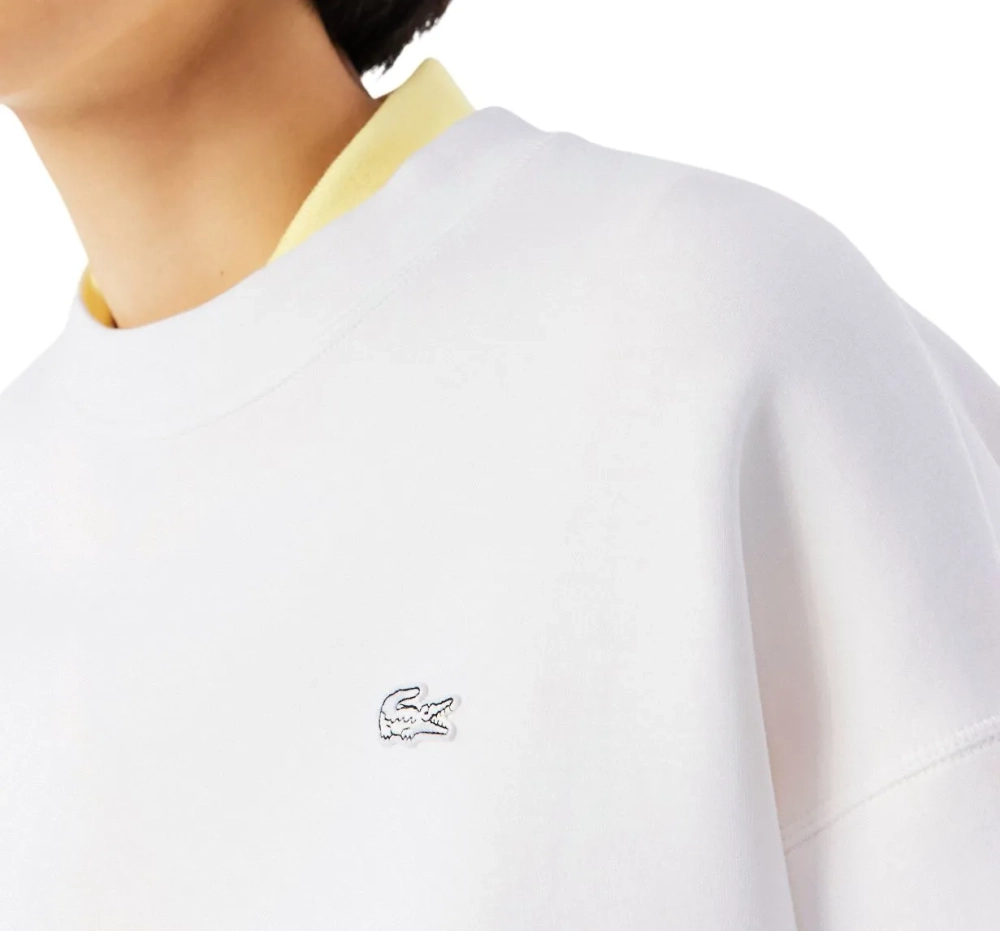 Женская Кофта теннисная Lacoste Oversized Double Face Jersey - white