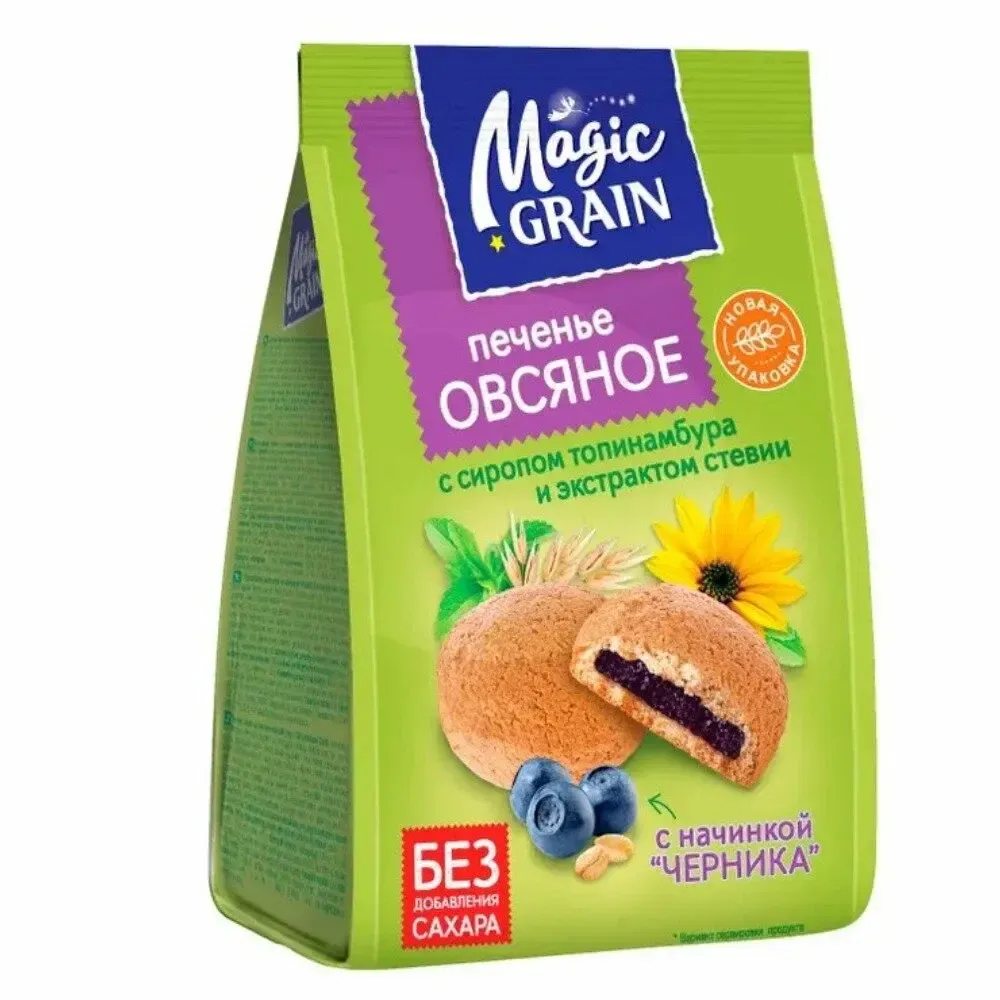 Печенье Magic Grain сдоб овсяное с топинамбуром и экстр стевии 180г