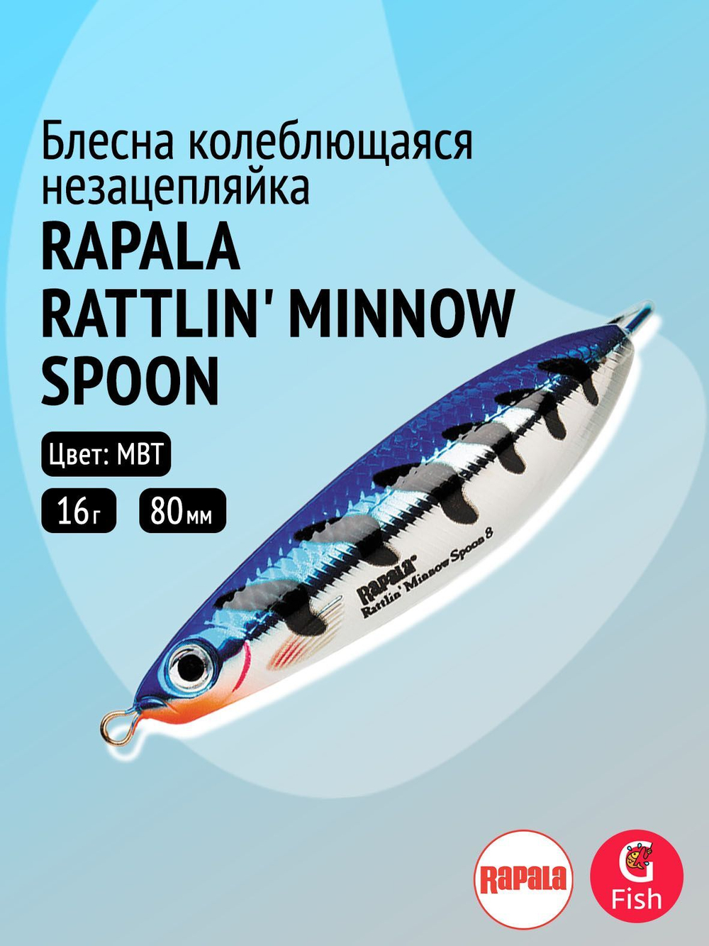 Блесна колебалка Rattlin' Minnow Spoon /PEL
