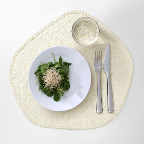 Салфетка для сервировки IKEA PADDFISK (ПАДДФИСК), Пальмовые листья, Бежевый, 37х35 см