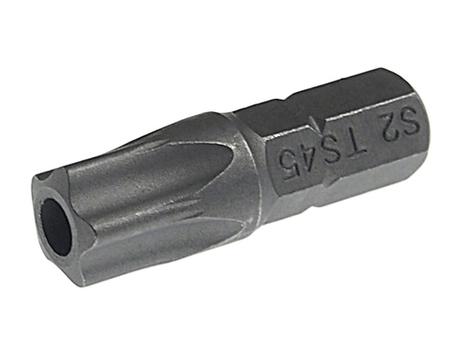 Бита TORX TS45Hх25мм 1/4" 5-ти гранная с отверстием JTC