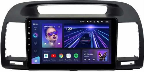 Магнитола для Toyota Camry 30 2001-2006 (рамка черная) - Teyes CC3 монитор 9" QLED на Android 10, Быстрая, CarPlay, 4G SIM-слот
