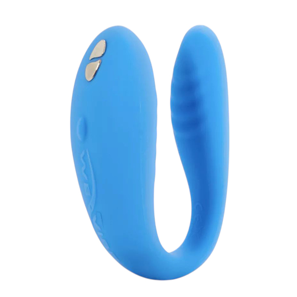 Голубой вибромассажер 7,7см для пар с пультом ДУ We-Vibe Match Couples Vibrator Blue SNATSG5