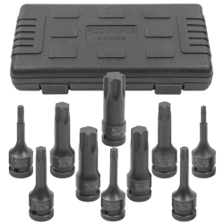 Набор головок-бит TORX ударных 10пр.,1/2''(T30, T40, T45, T50, T55, T60, T70, T80, T90, T100), в кейсе RockForce##Rock FORCE RF-41013MPB