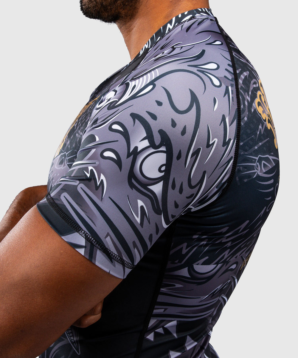 Рашгард Venum Wolf Atak Black/Grey S/S