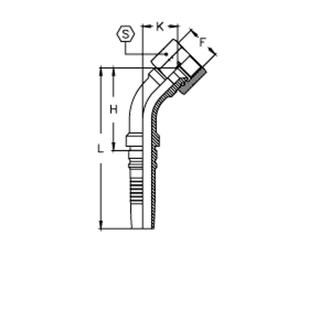 Фитинг DN 32 JIC (Г) 1.7/8 (45) Interlock