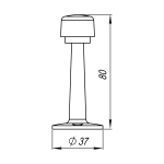 Упор дверной настенный DFIX/W80 (DS PW-80) CP-8 хром