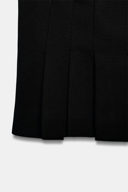 ZARA ЖИЛЕТ СО СКЛАДКАМИ, ЧЕРНЫЙ