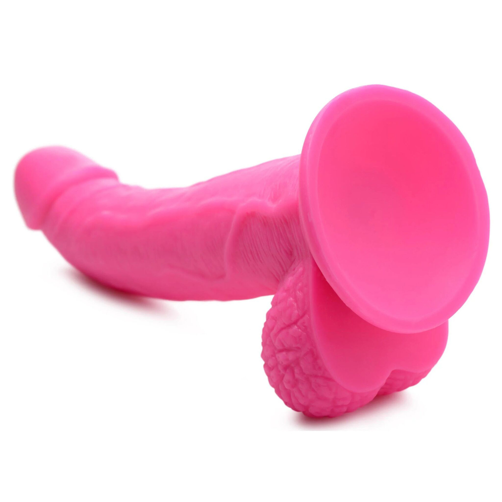 Розовый фаллоимитатор на присоске 7.5 Dildo with Balls - 21,5 см. (Цвет: розовый)