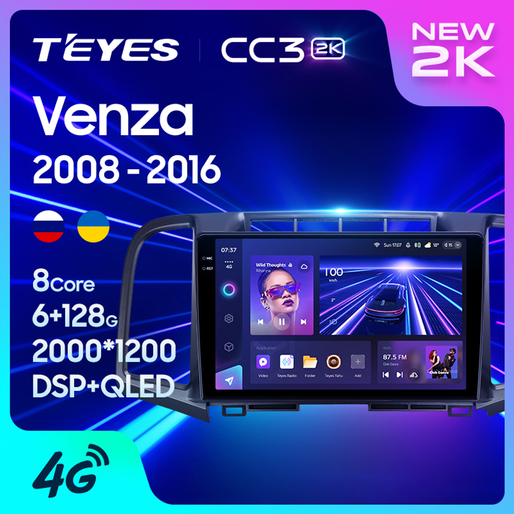 Teyes CC3 2K 9"для Toyota Venza 2008-2016