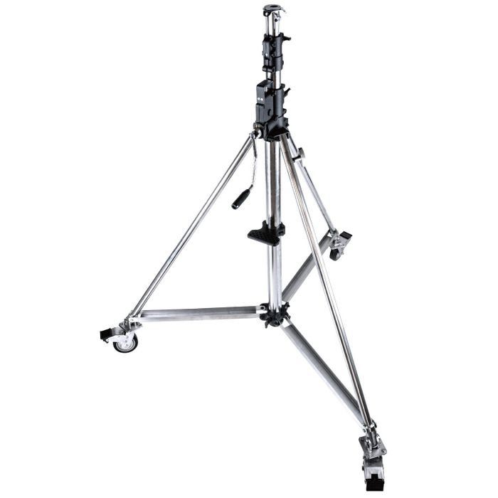 Стойка с редукторной колонной KUPO 484 HEAVY DUTY WIND-UP STAINLESS STEEL STAND Стойка с редукторной колонной KUPO 484 HEAVY DUTY WIND-UP STAINLESS STEEL STAND