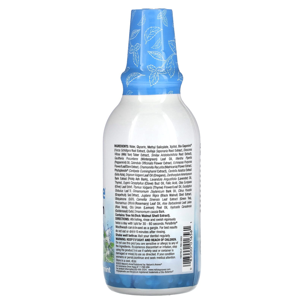 Nature's Answer, PerioBrite, ополаскиватель для рта с ксилитолом, зимняя мята, 480 мл (16 жидк. унций)