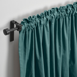 IKEA SANELA  (ИКЕА САНЕЛА)  -  Штора, 2 шт, на ленте/темно-серый/бирюзовый, 140x300 см